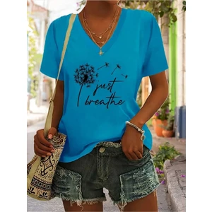 Kadın  Siyah Baskılı Oversize T-Shirt Salaş