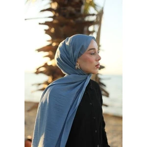 Neo Pamuk Şal Marin Düz Desenli 70 x 180 cm Kadınlar İçin Şık ve Rahat