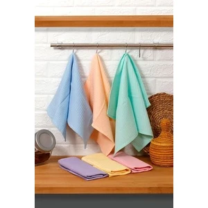 6lı Set %100 Pamuk 40X60 cm Mutfak Havlusu Kurulama Bezi
