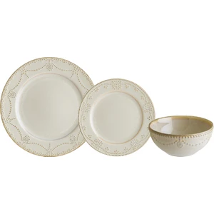Chichi Home Sand Pearl  Reaktif  6 Kişilik 18 Parça  Porselen  Yemek Seti