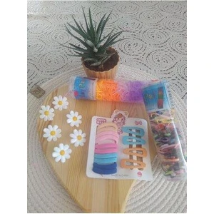 Papatya Cimcime Havlu Çıtçıt Toka Çocuk Set