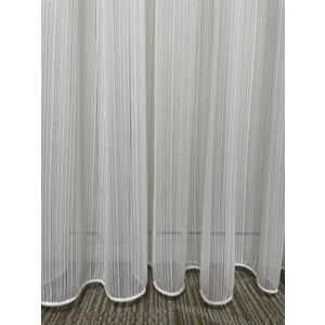 Çizgili Çelik 1'e 2 Seyrek Pileli Tül Perde