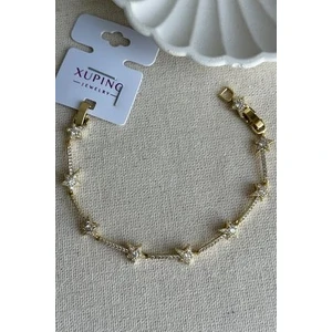 Caprea Xuping 17+2 cm Yıldız Taşlı 14 K Renginde Kadın Bileklik Kadın Xuping Bileklik