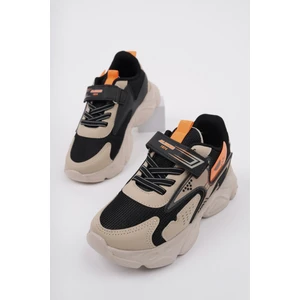 Panter Kalın Taban Cırtlı ve Bağcıklı  Çocuk Sneaker Spor Ayakkabı