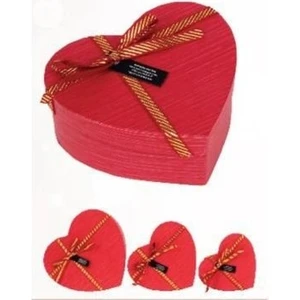 3 Lü Kalpli Hediye Kutusu Hediye Paketi 3 Adet Büyük Orta Küçük