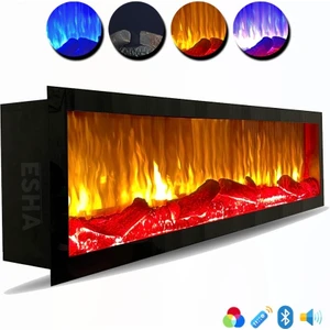 Elektriklidekoratif Yapayşömine Bluetooth+Kumanda+Odun Ateş Sesi+Pervazvekumanda