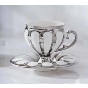 Karius Gümüş 6'lı Kahve Fincan Takımı HXF-06876