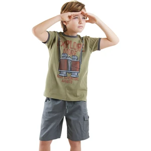 Explore Erkek Çocuk T-Shirt Gabardin Şort Takım