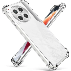 Kzy Tecno Camon 30 ile Uyumlu Kapak Kamera Korumalı Airbag Antishock Köşe Korumalı Şeffaf Silikon Kılıf