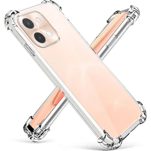 Kzy Vivo Y28 4g ile Uyumlu Kapak Kamera Korumalı Airbag Antishock Köşe Korumalı Şeffaf Silikon Kılıf