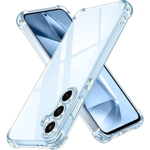 Kzy Samsung Galaxy S25 Plus ile Uyumlu Kapak Kamera Korumalı Airbag Antishock Köşe Korumalı Şeffaf Silikon Kılıf