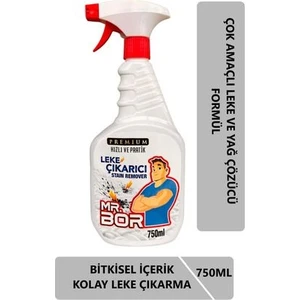 Mr. Bor Organik Leke Çözücü Sıvı Çamaşır Deterjanı 750 ml – Çok Amaçlı, Türkiye’de Üretilmiş Etkili Formül