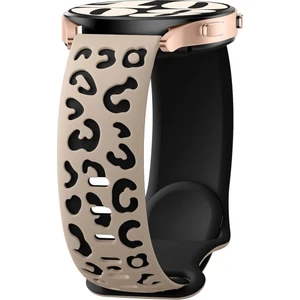 Samsung Galaxy Watch Active 2/gear Sport/s2 Classic/watch 3 41MM Uyumlu Leopar Desenli Siliko Kordon