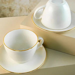 Aryıldız Alicia Luna 4 Parça Gold Detaylı 2 Kişilik Fincan Takımı Krem