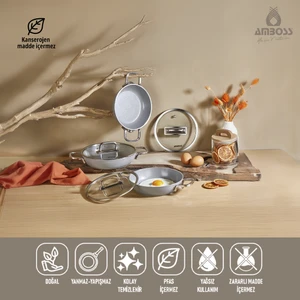 Sera Nova Seramik 6 Parça Sahan Seti - Gri