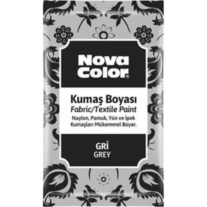Nova Color Toz Kumaş Boyası Gri - 4 Adet