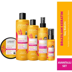 Urban Care Brazilian Keratin Düzleştirici Etkili Saç Bakım Seti 5'li Set-Vegan