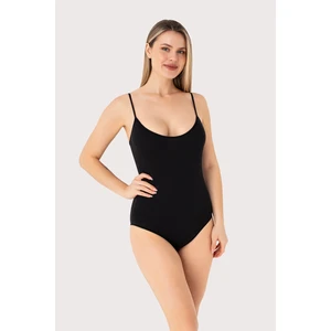 Arma Yıldız Kadın Siyah İp Askılı Çıtçıtlı Atlet Body Zıbın Pamuklu Likralı 2'li Paket