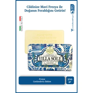 Nesti Dante Villa Sole Fresia Blu Delle Eoilie Katı Sabun 250gr | Canlandırıcı | Mavi Frezya Çiçeği Özü