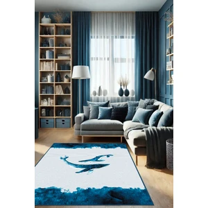 The Reef Design Balina Desenli Deniz ve Dalış Temalı Su Altı Deniz Altı Kaymaz Halı
