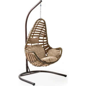 Capri Swing Milas Tekli Rattan Bahçe Salıncağı | Açık Kahve | Balkon Salıncağı