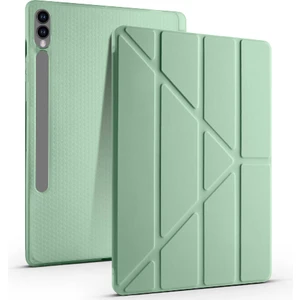 Samsung Galaxy Tab S9 Fe Plus 2023 Yatay ve Dikey Standlı Antişok Köşe Korumalı Kalemlikli Origami Slikon Kılıf Sm- X610