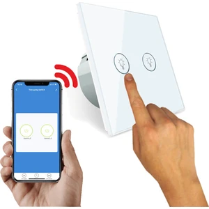 AS872 EU Wifi Akıllı Dokunmatik Çiftli Duvar Lamba Açma Anahtarı Tuya Destekli