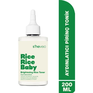 S'he Vec Aydınlatıcı ve Nemlendirici Leke Karşıtı Vegan Pirinç Tonik 200 ml Rice Rice Baby