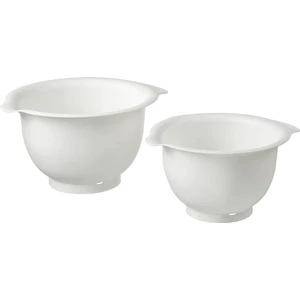 2'li Set Karıştırma Kabı 2,3 Litre ve 3,7 Litre Ikea 2 Adet Çırpma Kabı Kaymaz Taban Beyaz Renk Kap Plastik