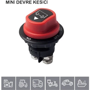 Akü Mini Elektrik Devre Kesici 12V 24V Ayrılabilir Anahtarlı