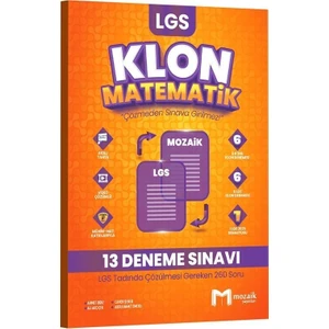 8. Sınıf Lgs Matematik Klon 13 Deneme Mozaik Yayınları