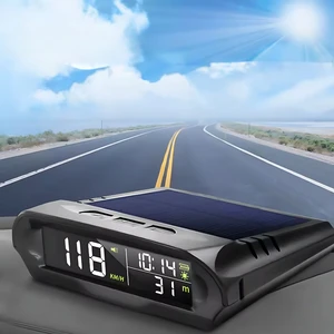 Araç Gps Güneş Enerjili Dijital Hız Göstergeli Çok Fonksiyonlu Hız Ölçer S98 Hud Ekran