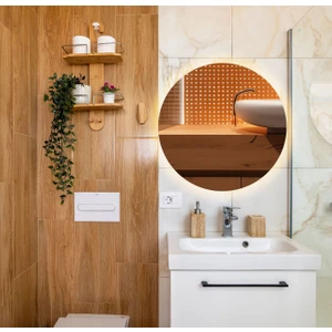 Led'li Pilli Kablosuz 60X60 Moderm Dekoratif Salon Mutfak Banyo Wc Aynası