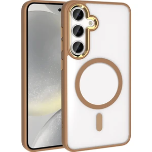 Samsung Galaxy S25 Plus Kılıf Magsafe Şarj Özellikli Krom Magsafe Silikon Kapak