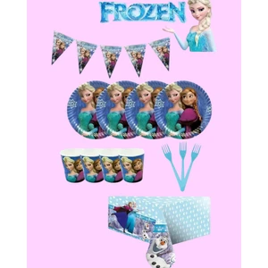 Frozen Elsa Temalı Ekonomik 8 Kişilik Doğum Günü Parti Seti