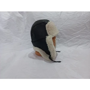 Ötüken Giyim Kulaklı Uşanka Deri Pilot Şapka