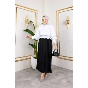 Vıoshıne Kadın Beli Lastikli Cepli Kraş Etek