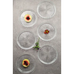 Cam Mini Tatlı Pasta Tabağı 16 cm Sunumluk Tabak