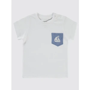 Civil Baby Erkek Bebek Tişört 6-18 Ay Beyaz