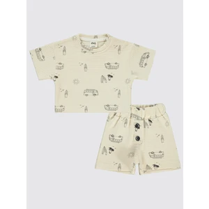 Civil Baby Erkek Bebek Şortlu Takım 6-18 Ay Bej