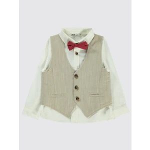 Civil Boys Erkek Çocuk Yelekli Gömlek 2-5 Yaş Bej