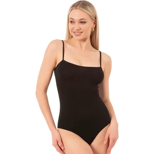 Özkan Underwear 0603 Kadın Pamuklu İnce Askılı Çıtçıtlı Kancalı Body
