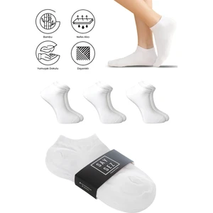 Bambu Erkek Patik Düz Renk Çorap Dikişsiz Premium 3'lü Paket