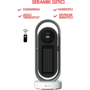 Kule tipi Kumandalı hareketli Seramik fanlı ısıtıcı