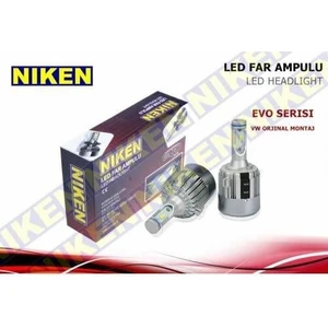 Nıken 12V H7 Cob LED Xenon Far Ampul Seti 6500K 4000 Lümen Vw/mercedes