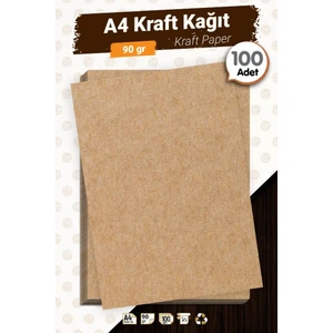 A4 Saman Kağıt  Kraft Kağıt 90 gr 100 Adet
