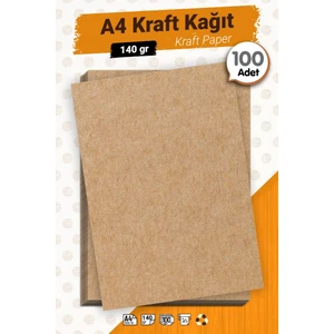 A4 Saman Kağıt  Kraft Kağıt 140 gr 100 Adet