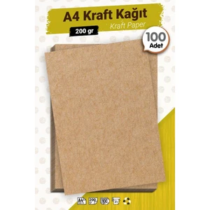A4 Saman Kağıt  Kraft Kağıt 200 gr 100 Adet