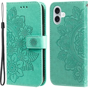 iPhone 16 Plus Çizilmez Deri Cüzdan Standlı Telefon Kapağı (Yurt Dışından)