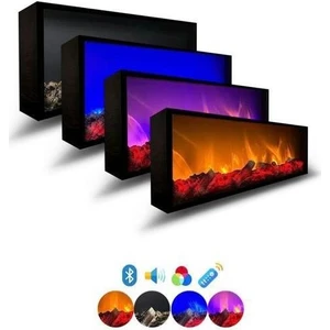 Elektrikli Dekoratif Yapayşömine Farklırenk Modlarıbluetooth+Kumanda